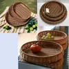 Restaurante de hot pot prato de exibição de vegetais e frutas cesta de vegetais cesta de frutas trançada de rattan feita à mão cesta de lanches travessa de lanches louça