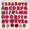 5cmQ Teia de Aranha Gorducha Letra Número Patch de Bordado Autoadesivo Patch Decorativo para Bordado DIY em Diário/Computador Patch de Tecido