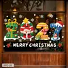 Decorações de Natal, Adesivos de Vidro de Natal, Decorações de Atmosfera para Janela na Véspera de Natal, Decorações de Jardim de Infância, Adesivos Estáticos Sem Rastro
