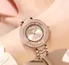 Reloj de Mujer Goldie GEDI Explosiones con Banda de Acero Incrustada de Diamantes Estilo Similar a Douyin Reloj Retro Reloj de Moda Casual para Mujer