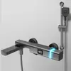 Especializado para Comercio Exterior, Aluminio Espacial Gris Pistola Tipo Split Caliente y Frío a Presión Cabezal de Ducha Sencillo para Baño, Directo de Fábrica Fuente Venta al por Mayor