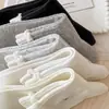 Calcetines de Oso con Encaje para Mujer, Calcetines Cortos de Oso Lindos para Primavera y Verano, Mismo Estilo que en Xiaohongshu, Calcetines de Estilo Coreano, Calcetines de Algodón Versátiles y Casuales