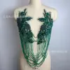Accesorios de Vestido de Novia con Flecos de Cuentas Hechos a Mano Transfronterizos Calcomanía de Encaje con Diamantes de Cristal y Perlas
