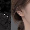 Ailuoqi s925 Prata Coreano Estilo Fresco Mini Quadrado Brincos de Orelha para Mulheres Brincos de Diamante Simples G2289