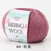Hilo de Lana Pura Peinada Fino Bola de Hilo de Lana Fina Hermosa 50g Grosor Medio Crochet a Mano DIY Suéter Bufanda Tejida