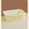 Caja para llevar de comida rápida de almidón de maíz desechable personalizada con tapa, uso comercial, compartimentada, lonchera resistente al calor