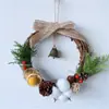 Kit de Manualidades Navideñas Estilo Rústico Americano, incluye materiales para hacer coronas, adecuado para jardines de infancia, floristerías y decoraciones de puertas interiores