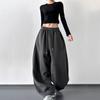 Calça Casual Retro Americana para Mulheres Outono 2025 Nova Solta Emagrecedora Versátil Reta Wide-Leg Casual Tendência