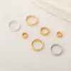 Anillas abiertas anti-desprendimiento que conservan el color, chapadas en oro real de 18k, ecológicas, de doble capa, anillos abiertos para accesorios de joyería DIY, anillo de conexión para cordón de teléfono