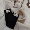 Meias Femininas de Cano Médio, Estilo Fino para Primavera e Outono, Meias de Princesa com Laço, Estilo Coreano, Elegantes e Simples, Meias para Bebês e Crianças
