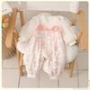 Ropa de una pieza para bebé de Luna Llena, Cien Días de Primavera y Otoño, Ropa para bebé de Primavera y Otoño, Súper Linda, Estilo Princesa Occidental, Doble Capa para Salir