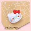 Gato lindo de dibujos animados con gafas, accesorios de resina, pegamento de crema DIY para funda de teléfono, llavero, accesorio para zapato