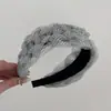 Nueva Diadema de Organza con Puntos Pequeños Moda Diadema de Ala Ancha y Corona Alta Accesorio para el Cabello Pinza para el Cabello Versátil Tocado