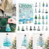 Calendario de Cuenta Regresiva Árbol de Navidad de Vidrio Marino Transfronterizo Caja Sorpresa Adornos de Árbol de Navidad Estilo Vidrio Marino Colgantes Acrílicos
