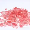 Grava de Piedra de Fundición Roja en Stock, Grava de Cristal Sandía, Decoración de Cristal para Acuario y Maceta, Piedra Desmagnetizadora