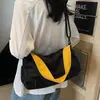Bolso de hombro liso minimalista estilo japonés, bolso cruzado de nailon unisex, nuevo bolso cuadrado pequeño casual ligero 2026