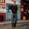 Comercio exterior transfronterizo Amazon pantalones casuales de estilo retro americano lavado y desgastado para hombre, estilo de pierna recta suelto y fino de verano