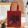 Bolsa de regalo de mano para acompañar regalos de cumpleaños, caja de regalo de Navidad transparente, embalaje de regalo, caja de dulces, caja de compromiso de boda