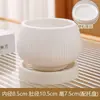 Maceta de Cerámica Simple para Uso Doméstico con Plato, Venta al por Mayor Transfronteriza Temu, Específicamente para Orquídeas Phalaenopsis y Plantas Suculentas