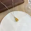 Cristal de Sorte e Prosperidade Cabaça Escovada Cristal Pingente Colar de Corda Trançada Colar de Suéter Design de Nicho com Senso de Sofisticação