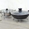 Aço inoxidável sólido pot rack dupla camada de isolamento térmico tapete de panela impermeável ovo fumegante rack triângulo pot rack cozinha redonda rack de vapor atacado