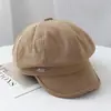 Nuevo Sombrero Octogonal Retro Británico para Mujer Moda Primavera Otoño Versátil Literario Gorra de Periódico Estilo Pequeño Chanel Boina Casual