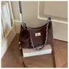 Elegante bolso de dos tonos para mujer, nuevo modelo de moda 2026, bolso de hombro simple, versátil para el trabajo y uso casual, bolso cruzado