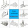 Suporte de Ângulo de Aço Inoxidável Código de Ângulo Laminado Suporte de Ângulo Alargado Barra Angular de Aço Código de Ângulo Reto de Uma Palavra Conector de Ângulo Reto Ajustável de Cabeça Dupla