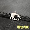 Acessórios de joias DIY de aço inoxidável transfronteiriços, materiais artesanais, pingente de colar auspicioso de animal, comércio atacadista