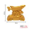 Adornos de pez dragón dorado de la suerte con sombreado dorado, pez anti-cobre, Feng Shui de oficina, adornos de carpa de pez de la suerte para sala de estar
