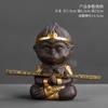 Areia Roxa e Preto Wukong Cerâmica Sun Wukong Animal de Estimação de Chá Rei Macaco Enfeites de Carro Macaco de Carro Conjunto de Chá Macaco Decorações