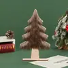 Artesanías Navideñas de Madera Personalizadas Árbol de Navidad Americano Adornos de Escritorio Decoraciones de Decoración de Ambiente para Ventana Escolar