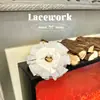 Encaje|Ala de Cigarra Diseño Original Primavera 2025 Nuevo Estilo Ins Atmósfera Coleta Blanca Accesorios para el Cabello