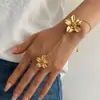 Pulsera Cruzada Europea y Americana de Nuevo Estilo con Flor, Estrella de Mar y Perlas de Imitación, Joyería de Diseño de Moda Estilo Vacaciones de Verano