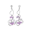 Pendientes de Borla con Flores Verdes Super Hada Brisa de Primavera para Mujer, Aretes de Botón de Lujo Ligero de Nicho, Pendientes Dulces y Elegantes