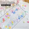 Decoraciones Mixtas para Uñas Cross Dopamine de 12 Compartimentos, Coloridas de Gran Venta, Estilo Dulce-Cool, Remaches de Resina para Uñas