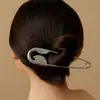 Estilo Europeu e Americano Exagerado Clipe de Cabelo Metálico Prateado Brilhante Criativo para Grande Volume de Cabelo, Acessório de Cabelo Único para a Parte de Trás da Cabeça