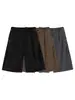Shorts de terno casual retrô da moda Nanxia disfarçado para homens e mulheres verão solto drapeado reto perna larga sete pontos calças