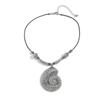 Europa y Estados Unidos joyería transfronteriza viento personalizado collar de cera de cuero puntiagudo traje nicho aleación geométrica cadena clavícula