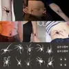 Adesivos de Tatuagem Aranha Vermelha à Prova d'Água Mini Adesivos de Tatuagem Personalizados Simulação Maquiagem de Halloween