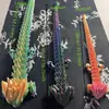 Producto Nuevo Más Vendido Transfronterizo Figura Modelo de Dragón Sin Dientes Impresa en 3D Juguete Colorido con Articulaciones Móviles Dragón de Cabeza Grande
