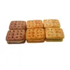 Galleta tipo sándwich de refresco simulada accesorios de resina comida en miniatura juguete adornos imanes para refrigerador DIY colgantes para llavero decoraciones