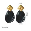 Suministro Transfronterizo de Pendientes Colgantes Geométricos de Acrílico, Modernos y Elegantes Accesorios de Pendientes Grandes Coloridos con Manchas de Dopamina
