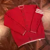 Design Retro Americano Simples Temperamento Alta Qualidade Textura Tricô Cardigan Unissex Roupa de Casal Outerwear Abotoado Toque de Luxo