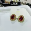 Pendientes de Tachuela de Zirconia con Forma de Gota de Agua Grande, Estilo Francés de Lujo Ligero, Resistentes, Versátiles y Dulces