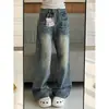 Jeans Retro Americanos para Mujer 2025 Invierno Tendencia Versátil Nuevos de Tiro Bajo Pierna Ancha Sueltos Acampanados