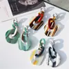 Aretes Acrílico Acetato Explosiones Transfronterizos Europeos y Americanos Aretes Geométricos Huecos Aretes de Personalidad Exagerada Outlet de Fábrica