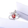 Anillo coreano de plata s925 para mujer, anillo de zorro rojo con diamantes, bonito anillo de temperamento, venta al por mayor de generación
