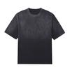 2024 Nova T-shirt de manga curta com estampa de cavalo em spray com gradiente, lavagem, marca de moda americana retro pesada, estilo unissex