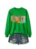 Jardín de infantes Amazon eBay moda europea versátil mujer retro otoño e invierno nueva sudadera